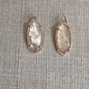 Kendra Scott Rose Gold Elegant Pink Stone Drop Earrings